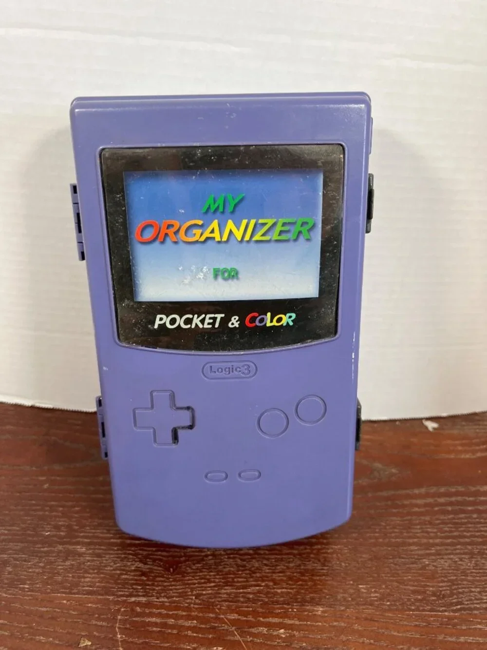 Nintendo Game Boy Color Purple With SpongeBob Game & Logic3 Organizer Case Teste